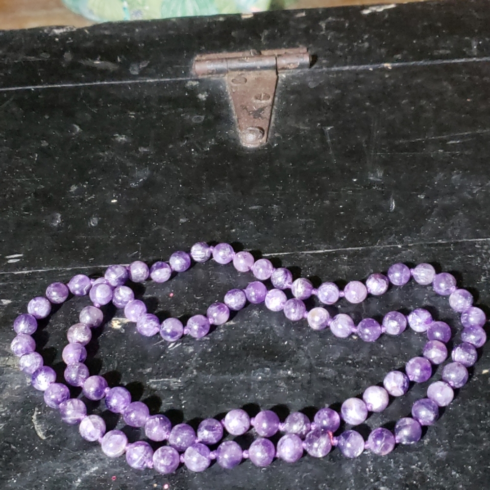 Amethyst  bead necklace